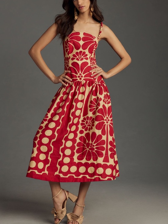 FARM Rio Dresses & Skirts - NWT Farm Rio Palermo Red Sleeveless Midi Dress